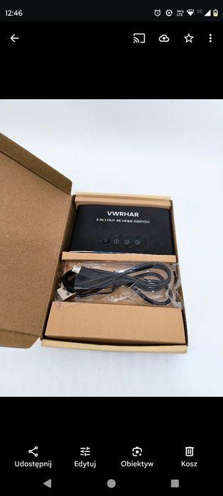 Rozdzielacz 4k HDMI 3w1 pilot