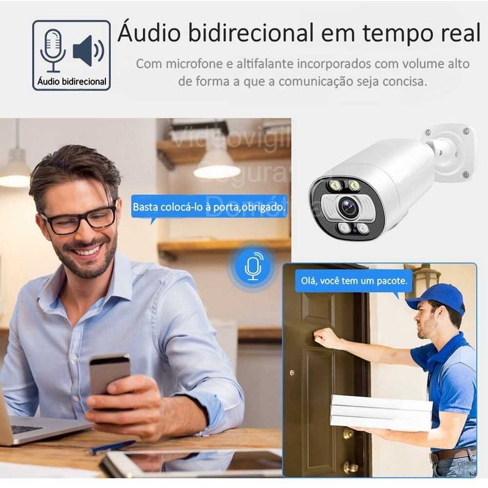 Kit NVR ‼️ 8 Canais ‼️ 4 Câmaras ‼️ 5MP ‼️ Reconhecimento de Rosto
