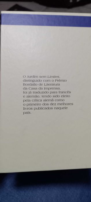 Livro: O Jardim Sem Limites - Lídia Jorge