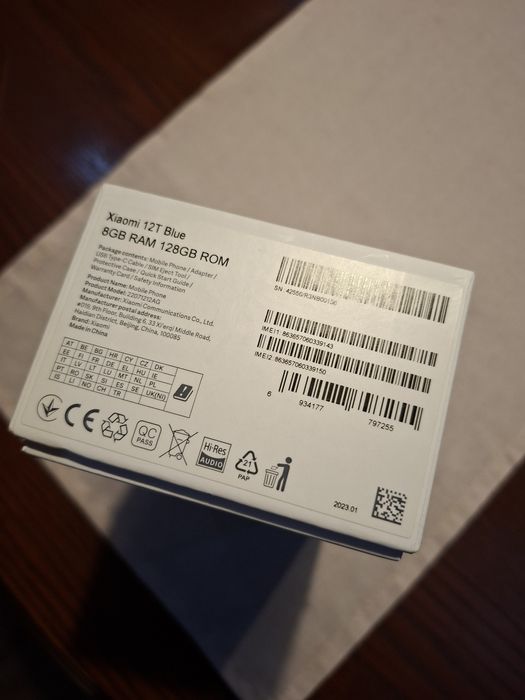 Xiaomi 12T BLUE 8/128 GB