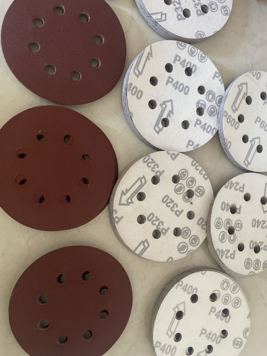 Шліфовальні круги на ліпучці 120мм всіх розмірів