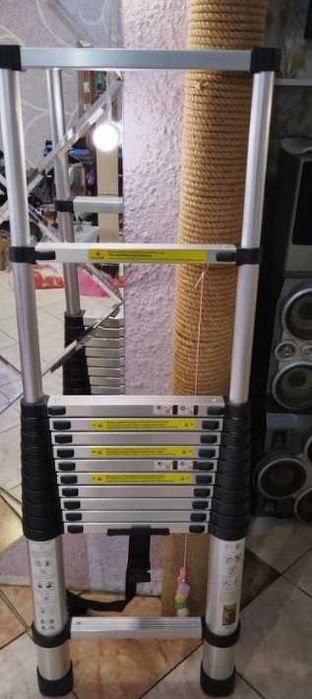 Драбина 3,5м нова трансформер на горище телескопічна дробина лестница металлическая трансформер телескопическая