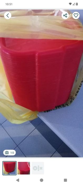 40 sztuk tacka Tacki plastikowe czerwone z atestem 38x27 cm