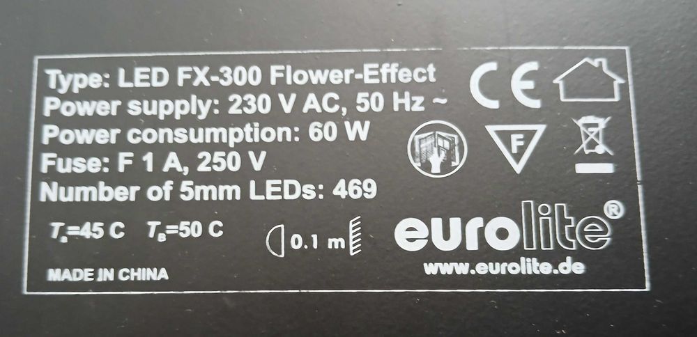 Flower jak Revo 3 Eurolite LED FX-300 DMX efekt dyskotekowy