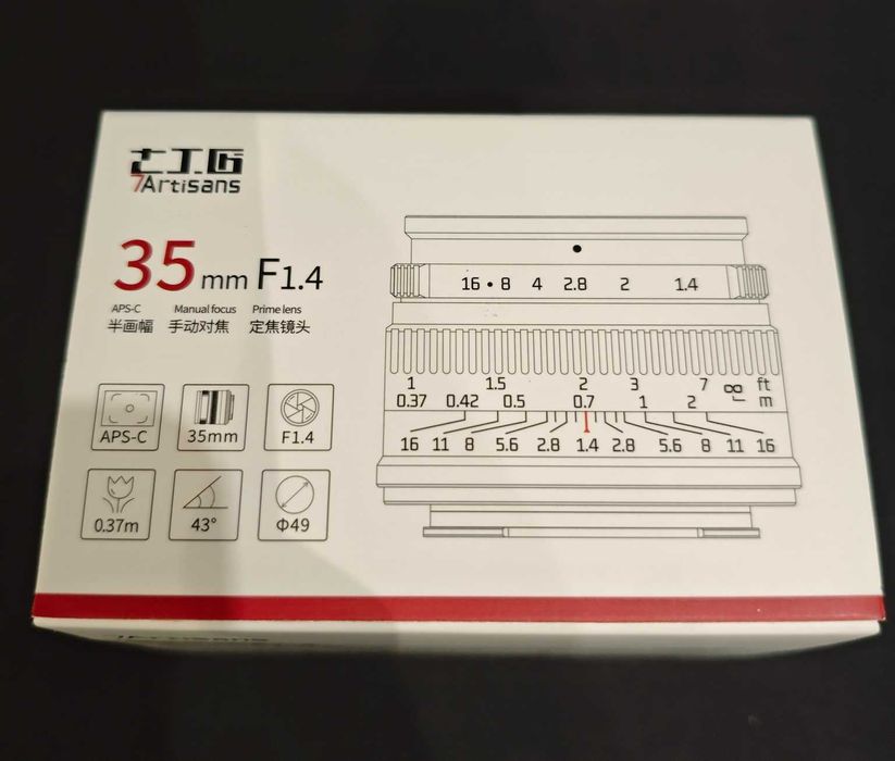 Obiektyw 7artisans APS-C 35mm F1.4 Mark II Canon RF Nowy
