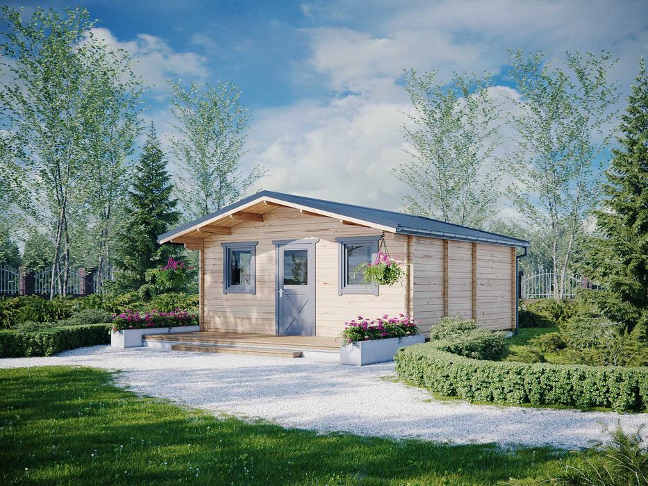 Drewniany domek letniskowy Nela 32 m2 - ROD, ośrodek wypoczynkowy