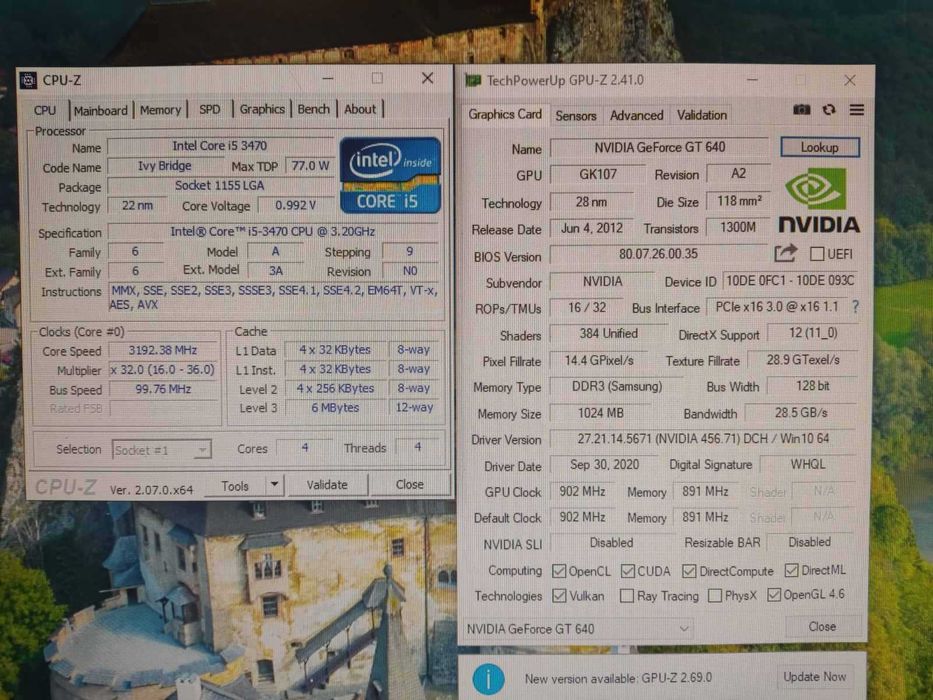 Компьютер Intel i5-3470(4x3.60GHz),DDR3 8 Gb,GT 640,SSD 128 Gb,HDD 500