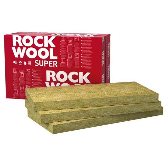 Wełna skalna Rockwool superrock 035 5,10,15,20cm tafle
