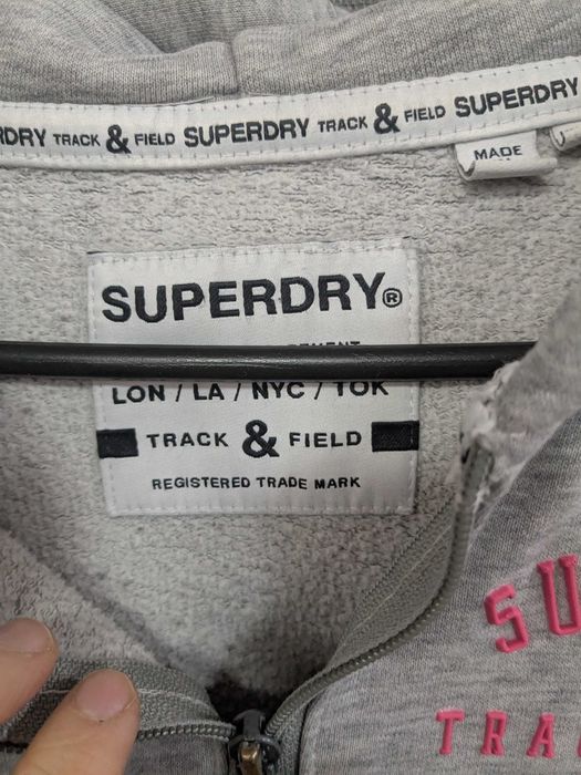 Bluza Superdry szara z kapturem rozpinana rozm. 40