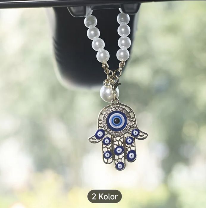 Złota  Zawieszka z perły do samochodu Ręka Facimy