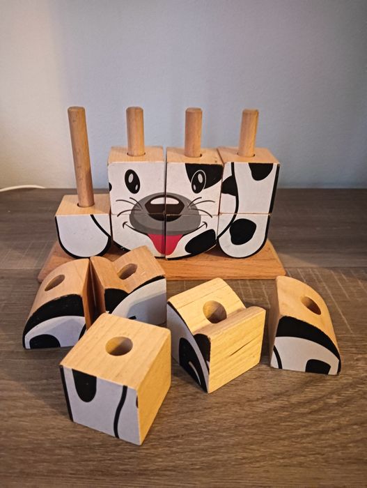 Puzzle para crianças em madeira - cão