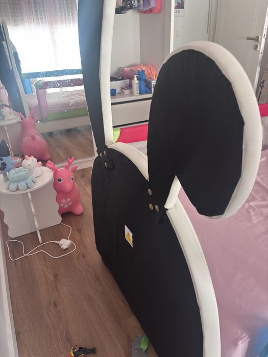 Cama coelho infantil mais barras de segurança  mais colchão