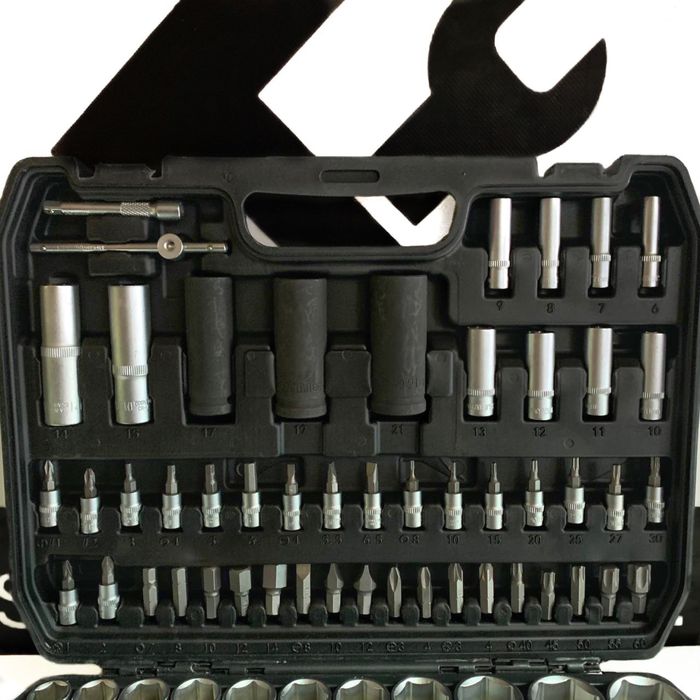 Набір інструментів Sigma 114од. 1/4, 1/2 (4-32мм) + УДАРНІ ГОЛОВКИ!