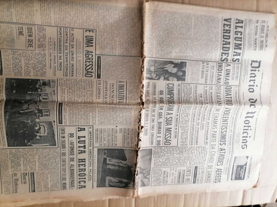 Jornal Histórico Invasão de GOA 1961 Anexada/Índia Diário Notícias