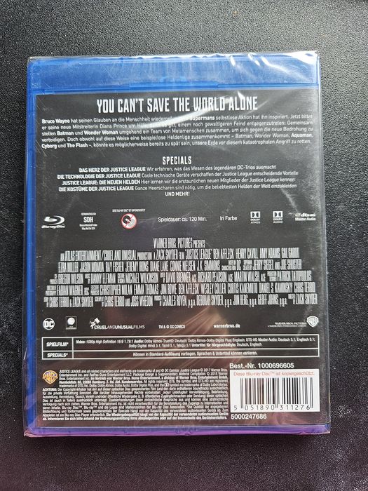 Justice League Liga Sprawiedliwości blu-ray