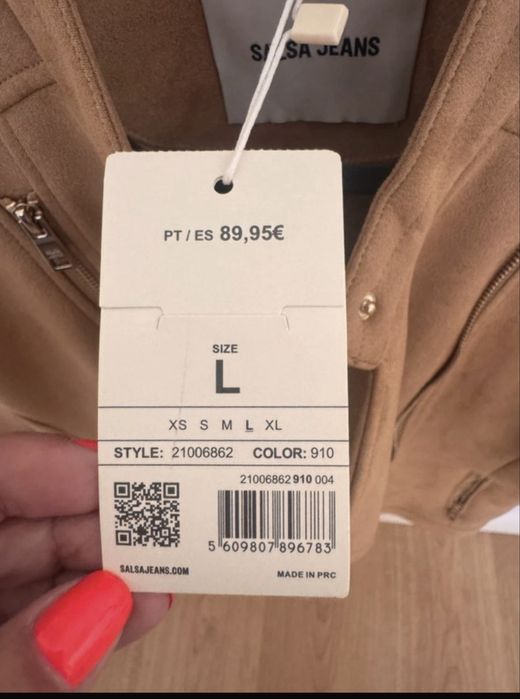 Blusão pele pêssego