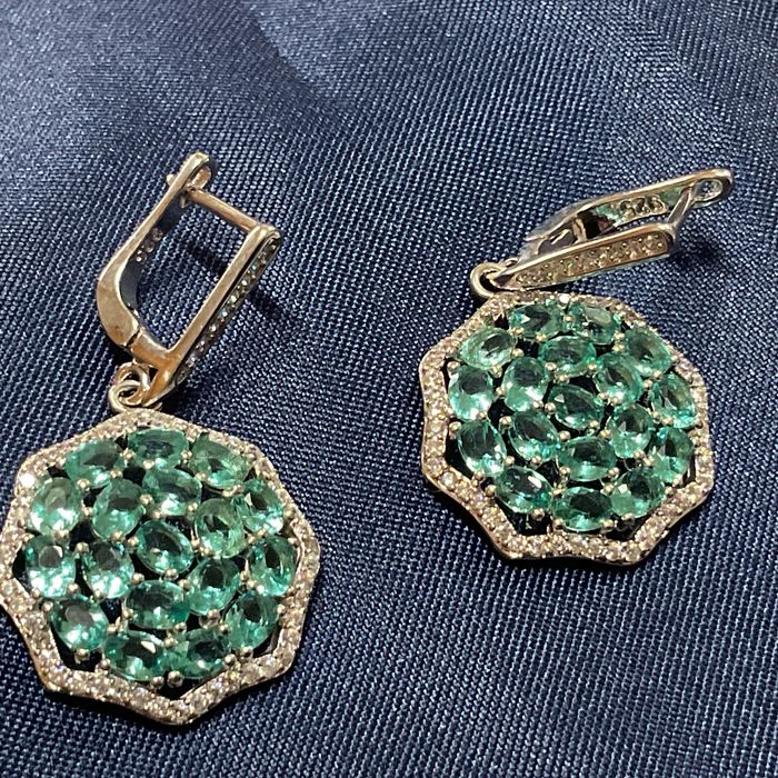 Brincos prata 925 medida de 4 cm