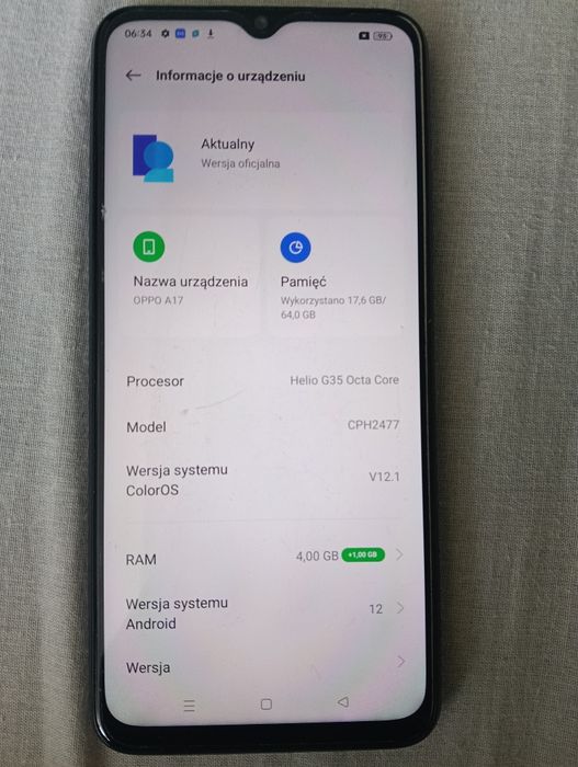 Oppo A17 Telefon