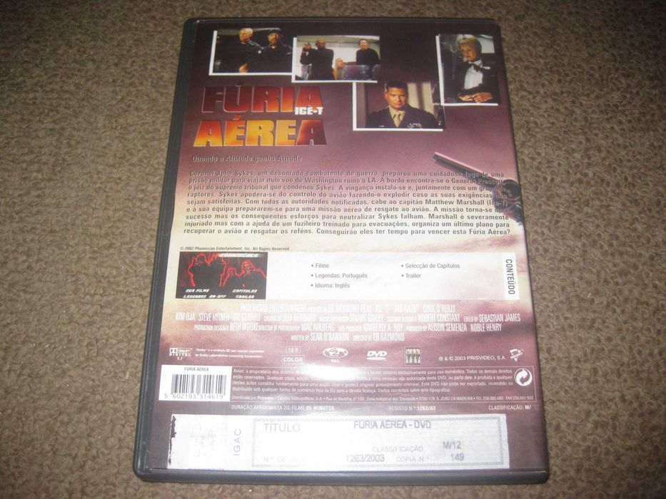 DVD "Fúria Aérea" com Ice-T