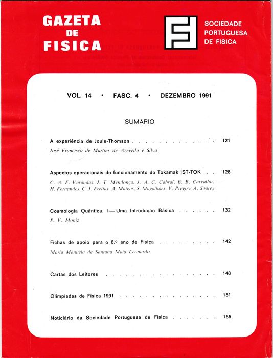 Gazetas de Física - Sociedade Portuguesa de Física NOVO PREÇO