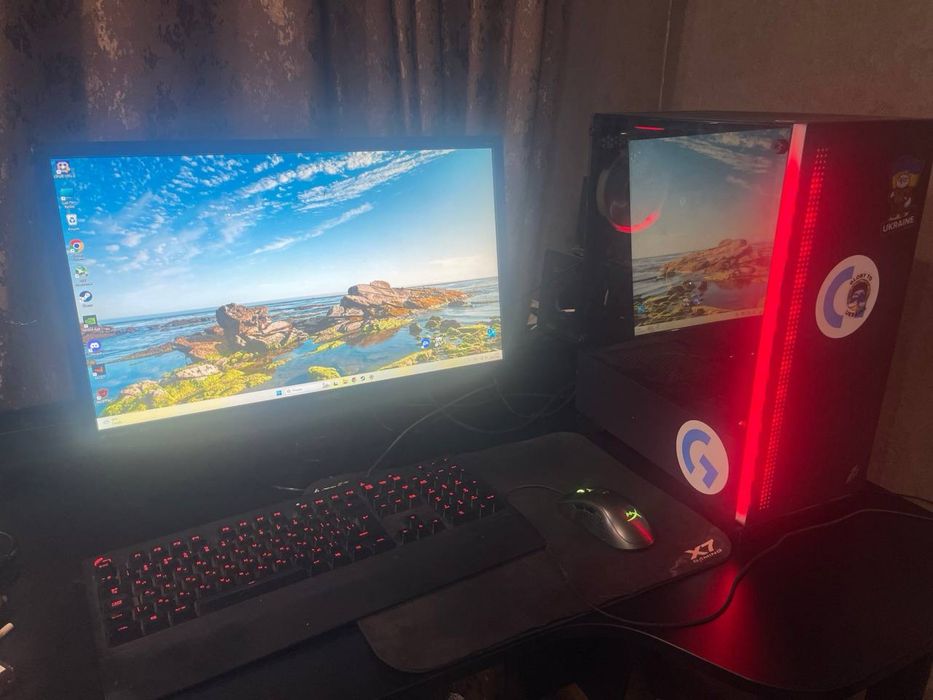 Продам ігровий ПК в зборі I5 8600, 16 GB, GeForce GTX 1060 3 GB, монітор Benq 24, Ssd 256, HDD 1TB