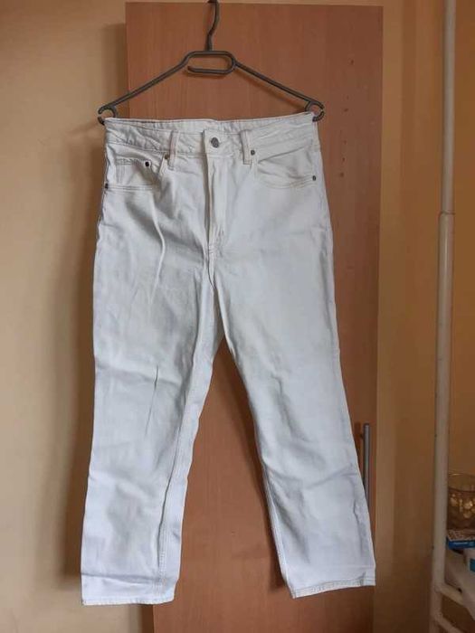White vintage slim high waist & denim jeans h&m