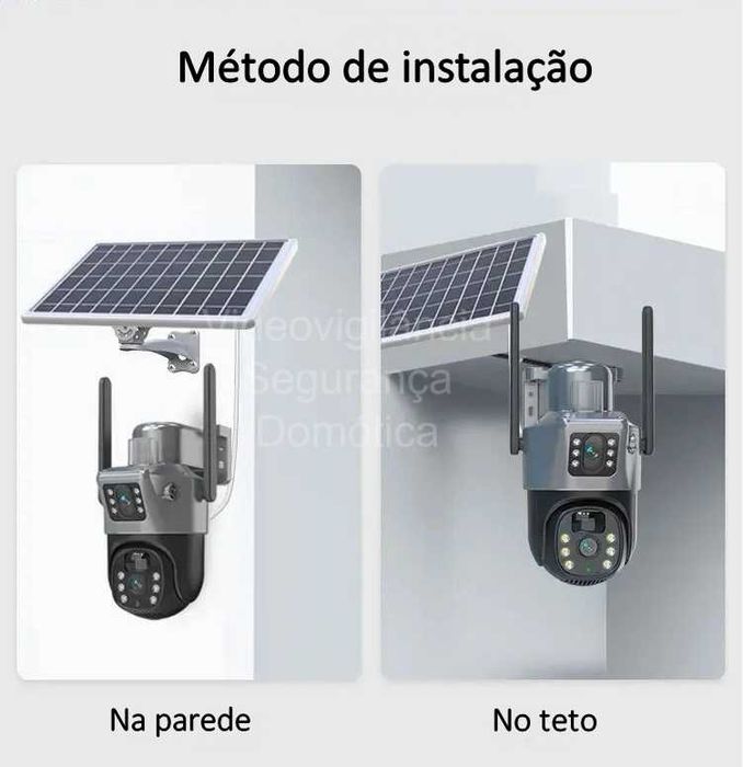 Câmara Solar ‼️ 8MP 4K ‼️ Sem Fios ‼️ WiFi 4G ‼️ Visão Noturna Cores