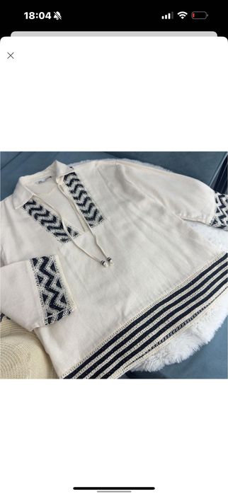 Блуза сорочка вишиванка Zara жіноча с-м
