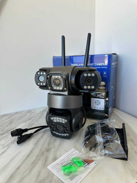 Шарнірна вулична Wifi камера відеонагляду на 3 лінзи 12MP V380PRO SC28