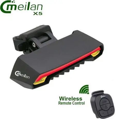 Задний вело фонарь с указателями поворотов Meilan X5