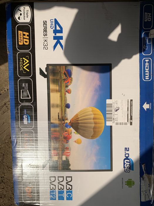 Телевизор Smart TV 4K 32″ Android / DVB-T2 / Wi-Fi / USB / HDMI