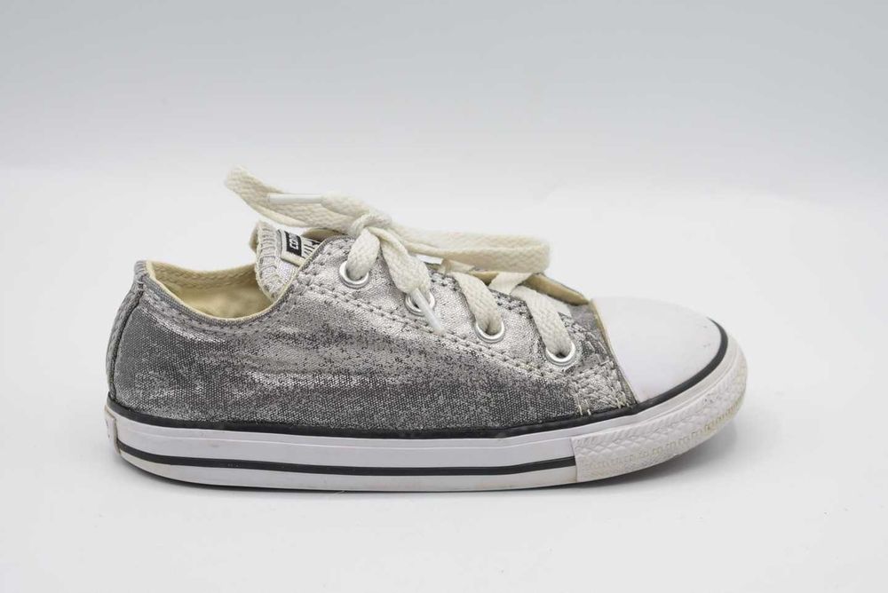 Srebrne trampki converse roz. 26