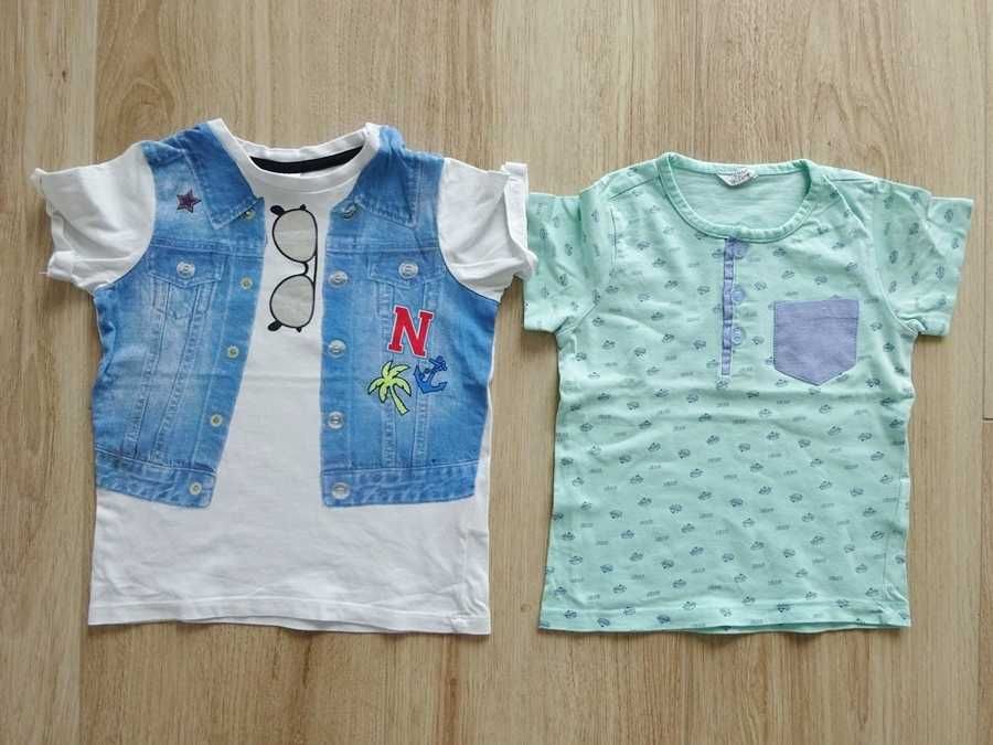 H&M * dwie bluzki z krótkim rękawem koszulka T-shirt * 86/92