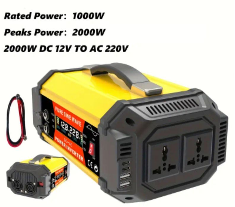 Інвентор/ перетворювач Datuu boss 12в 2200W ЧИСТИЙ СИНУС