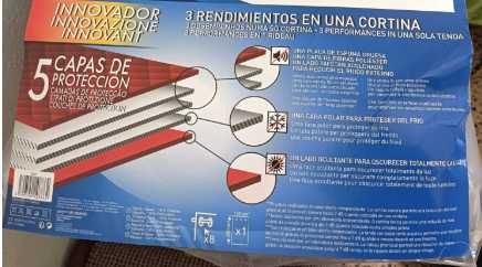 Cortinado cinco camadas CInza, isotérmico/prova de som/blackout