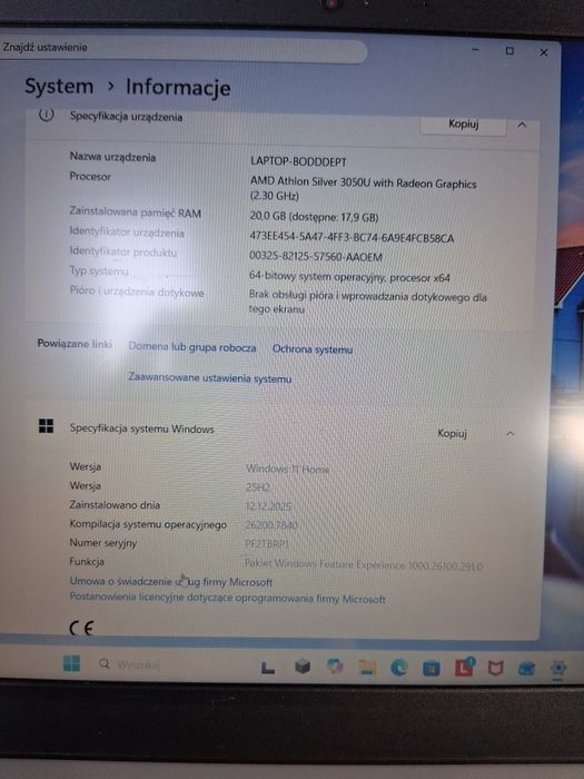 Laptop Lenovo ideapad 3