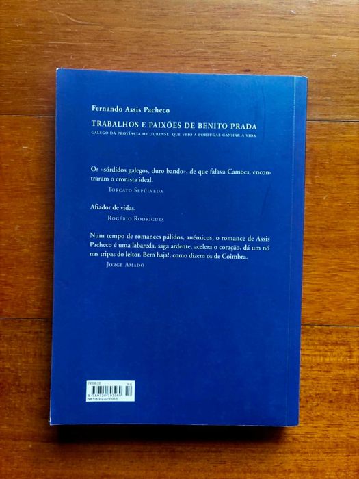 "Trabalhos e Paixões de Benito Prada" de Fernando Assis Pacheco