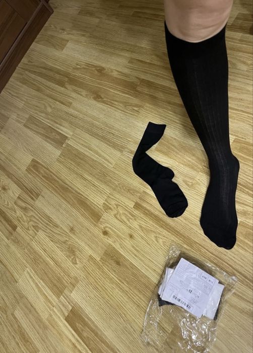 Гольфи жіночі 3 шт, білі, сірі та чорні. Високі шкарпетки розмір xs