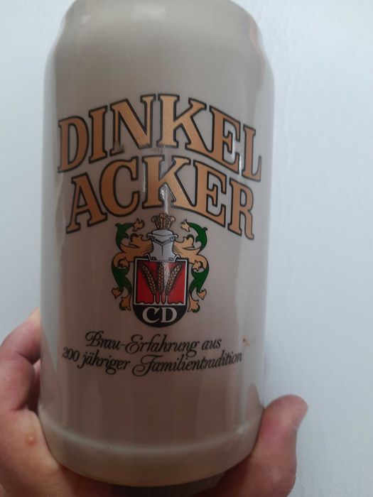 Kufel do piwa, gliniany/ceramiczny, Dinkelacker