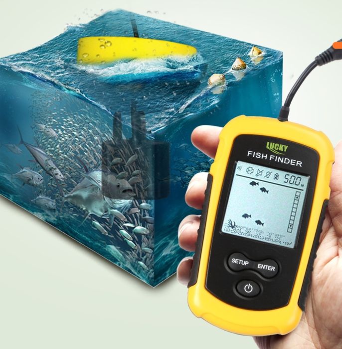 Localizador para pesca (Informa profundidade notifica cardumes peixe