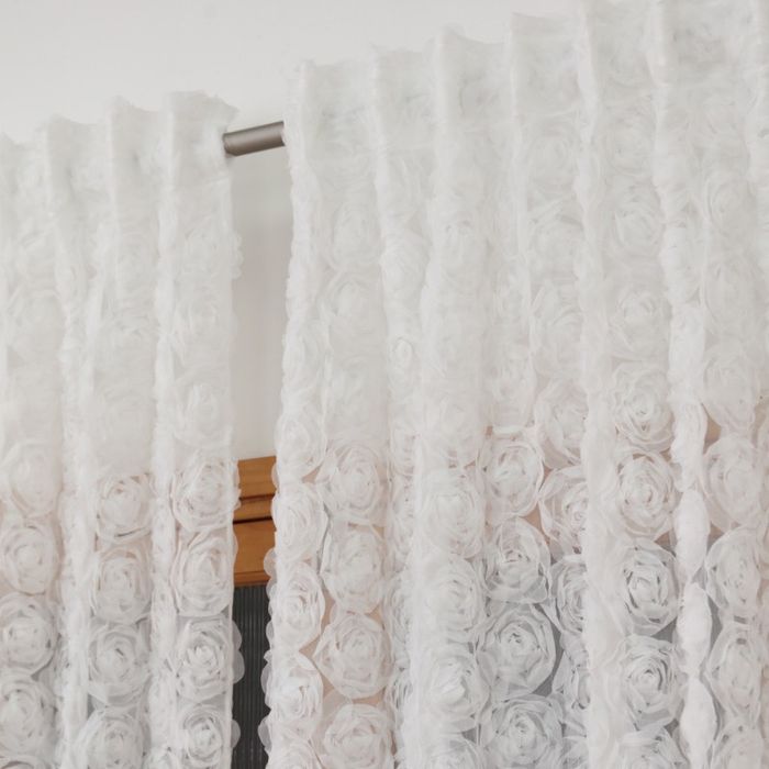 Kolekcja RÓŻA 3D Komplet 2 firany 130x60