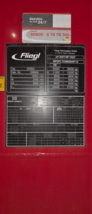 Naczepa 50 tka aluminium wywrotka FLIEGL