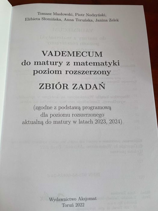 Vademecum maturalne z matematyki