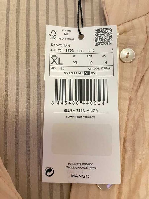 Blusa rosa XL Mango