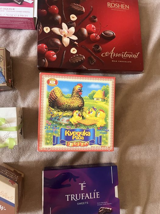 Коробки от конфет, пустые. Цена за все 110 грн.
