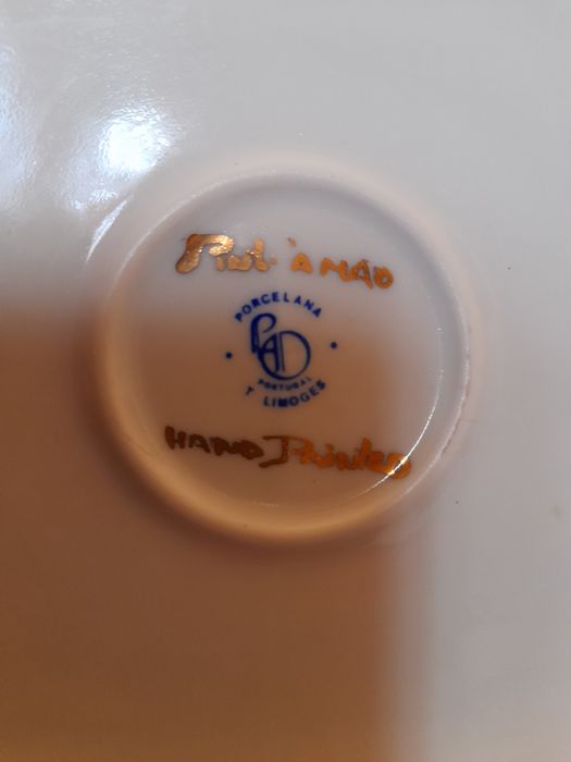 Lindas peças Limoges de decoração pintadas à mão