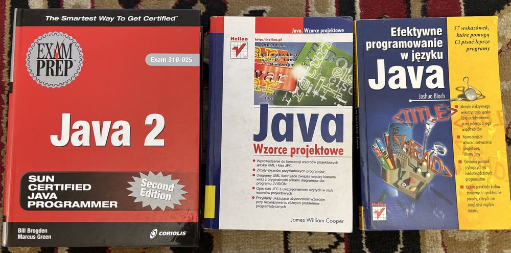 Zestaw książek Java. Wzorce projektowe, Efektywne programowanie
