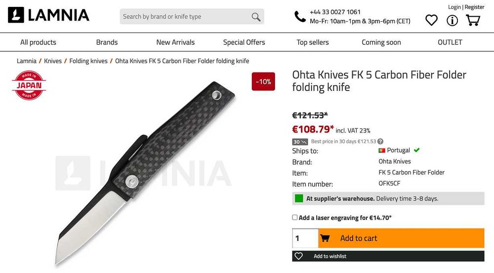 Canivete Ohta FK5