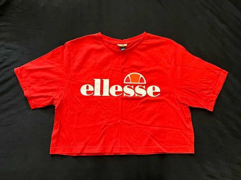 Koszulka top krótka ellesse czerwona oversize M