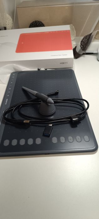 Графічний планшет Huion HS611 + стилус PW500 (Стан нового)